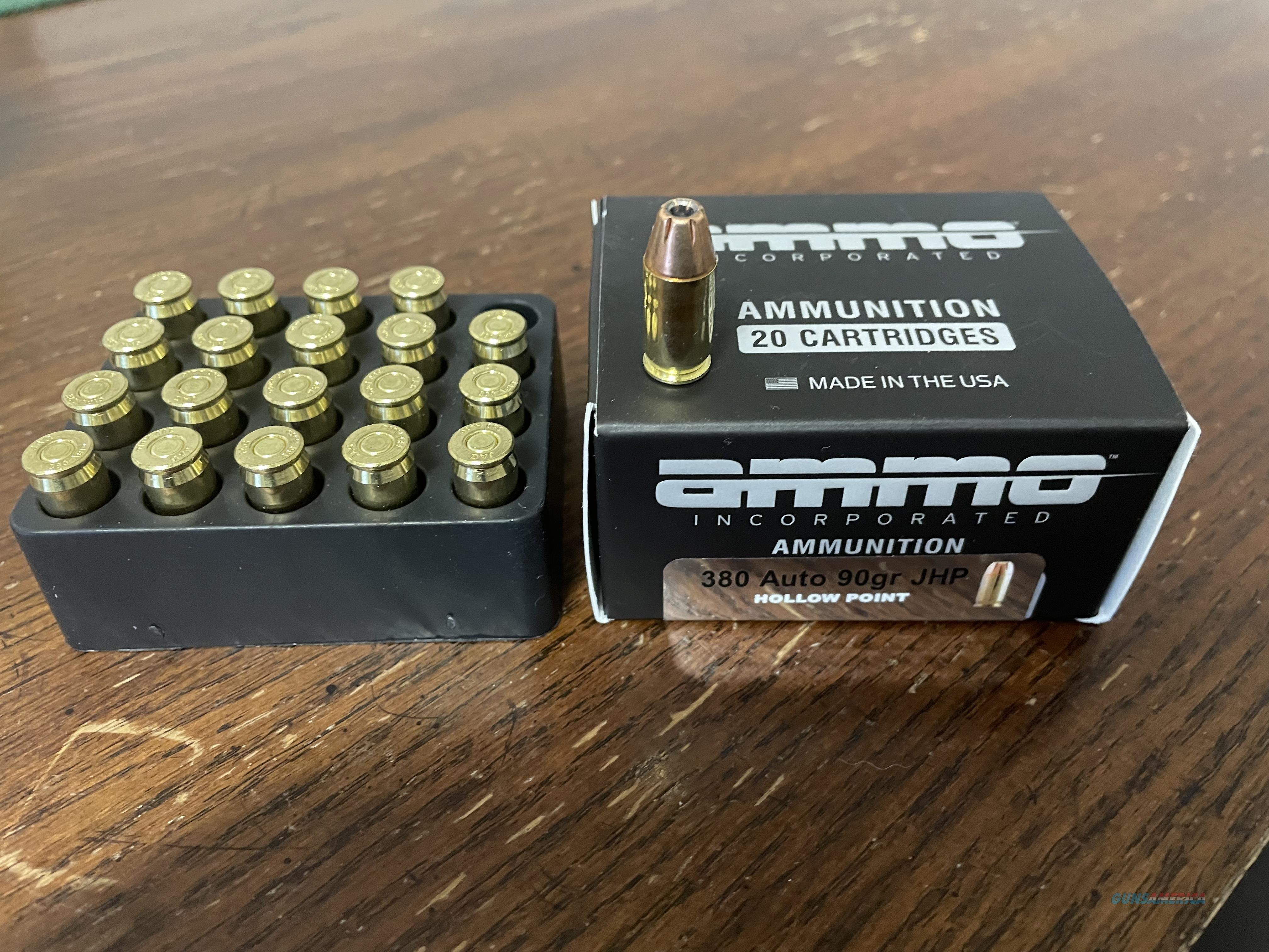 Ammo Inc .380 ACP 90gr JHP MADE IN for sale at