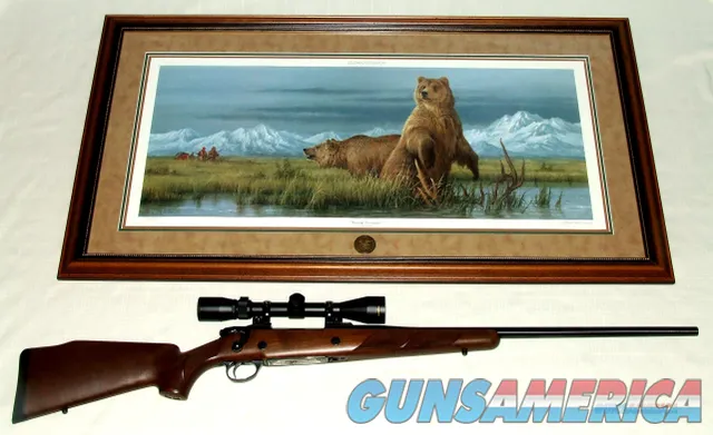 NRA Sako V 75 Hunter ~ GUN OF THE YEAR ~ 2001 / “Grizzly Encounter” 2001 Print of the Year 