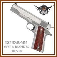 COLT GOVERNMENT 45ACP 5" BRUSHED SS SERIES 70** 10 Months Layaway Plan Available **