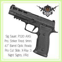 Sig Sauer, P320 AXG Pro, Striker Fired,9mm, 4.7" Barrel Optic Ready Pro Cut** 10 Months Layaway Plan Available **