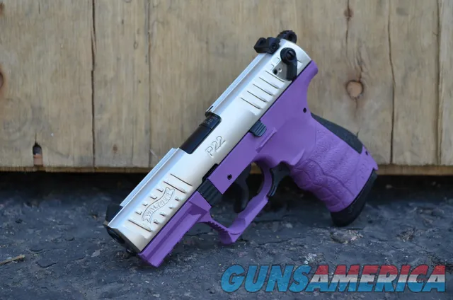 Walther P22 Q 3.4" TB Nickel X-Werks purple 22lr 5120725 P22Q
