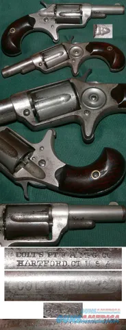 English agent marked Colt New Line .32 centerfire caliber spur trigger revolver