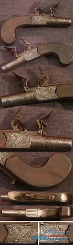 "YOXFORD" marked English flintlock boxlock pistol