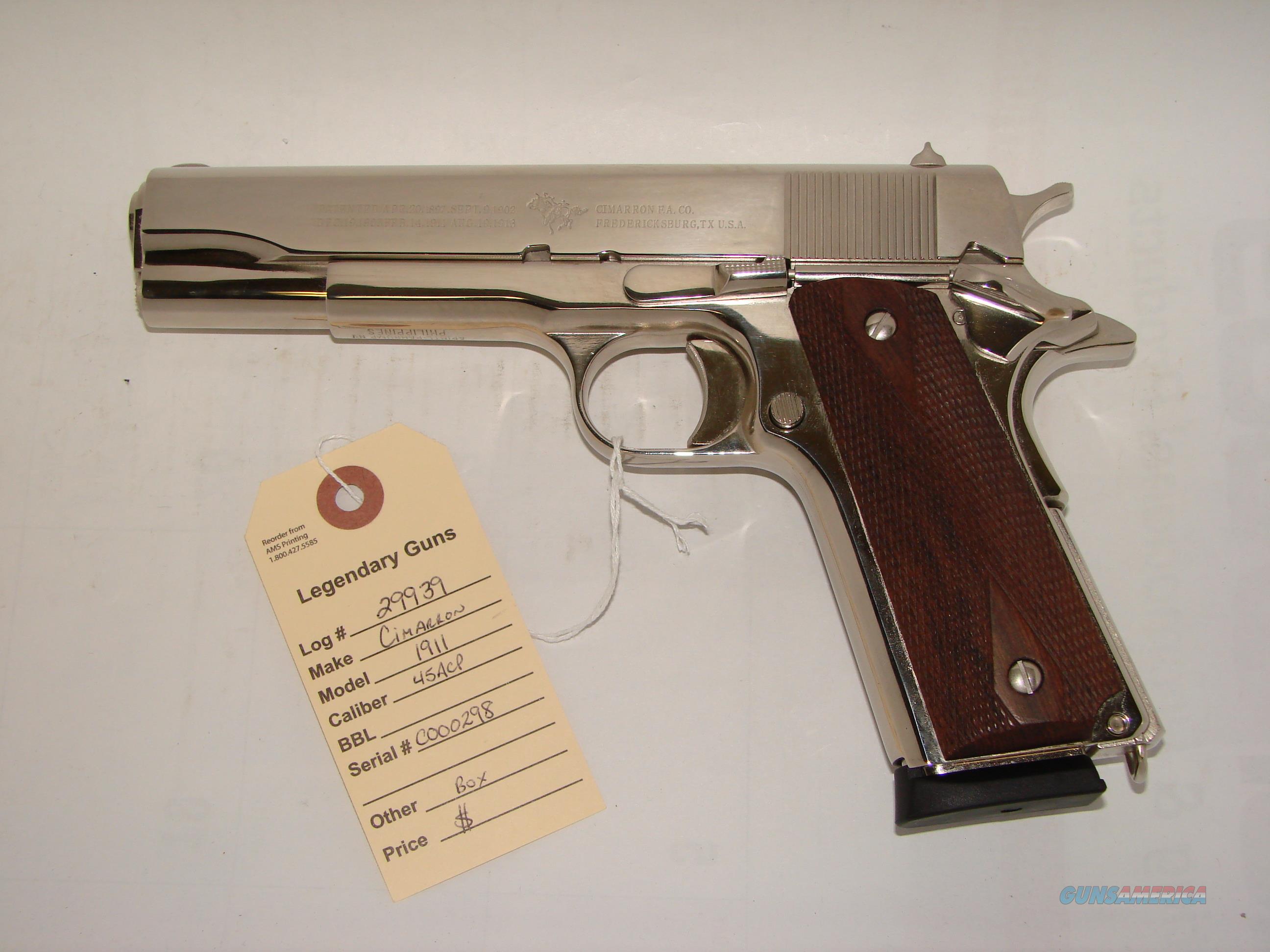 Cimarron 1911 Nickel for sale at 926592123