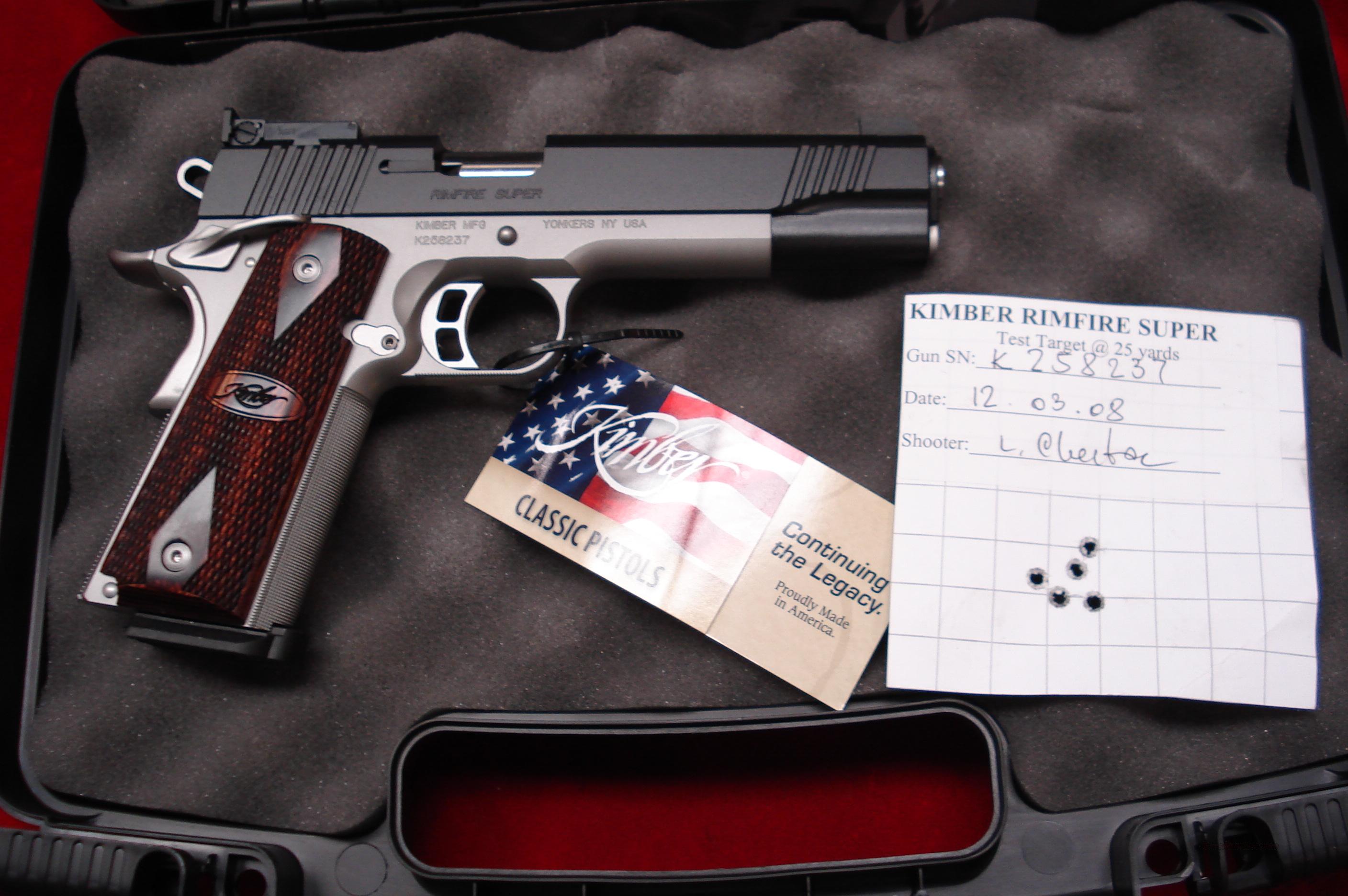 KIMBER RIMFIRE SUPER CUSTOM SHOP 22... for sale at
