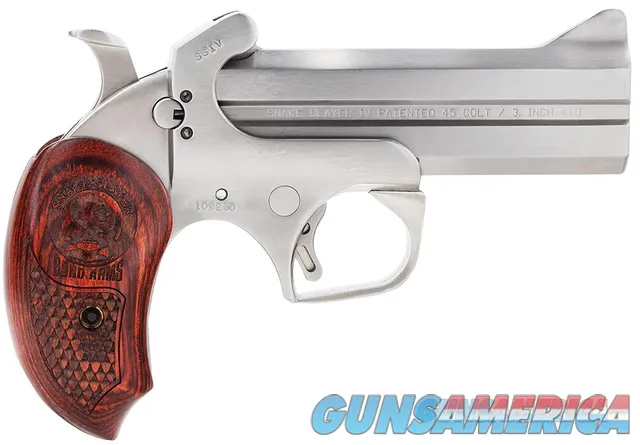 Bond Arms Snake Slayer IV 45 Long Colt 410 Gauge 4.25" Derringer Stainless New (BASS4  Snake Slayer)