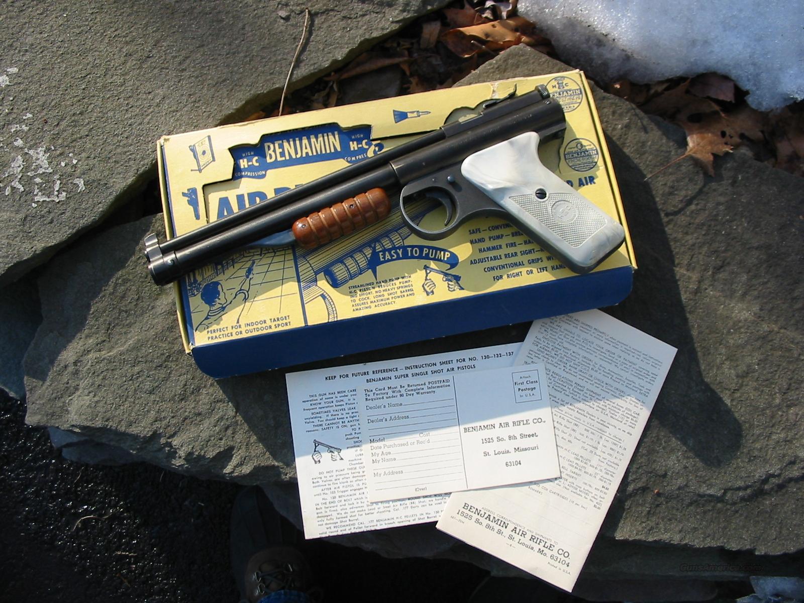 Benjamin 132 pellet pistol 22 cal. for sale at 902914547