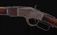 Winchester Model 1873 .38 WCF – 3X WOOD, CASE COLOR ACTION, SET TRIGGER, vintage firearms inc