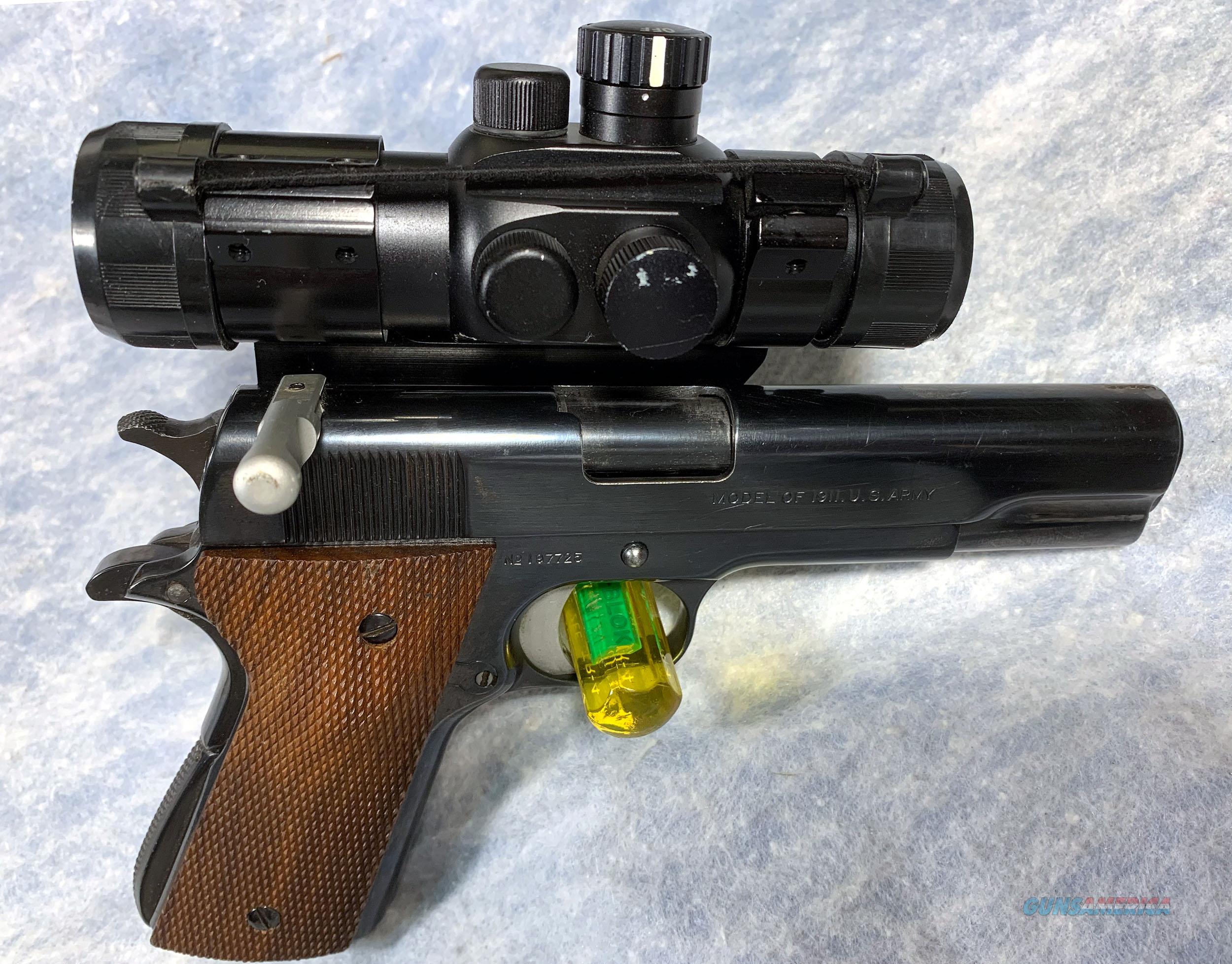 Colt 1911 with custom scope mount for sale at 958754064