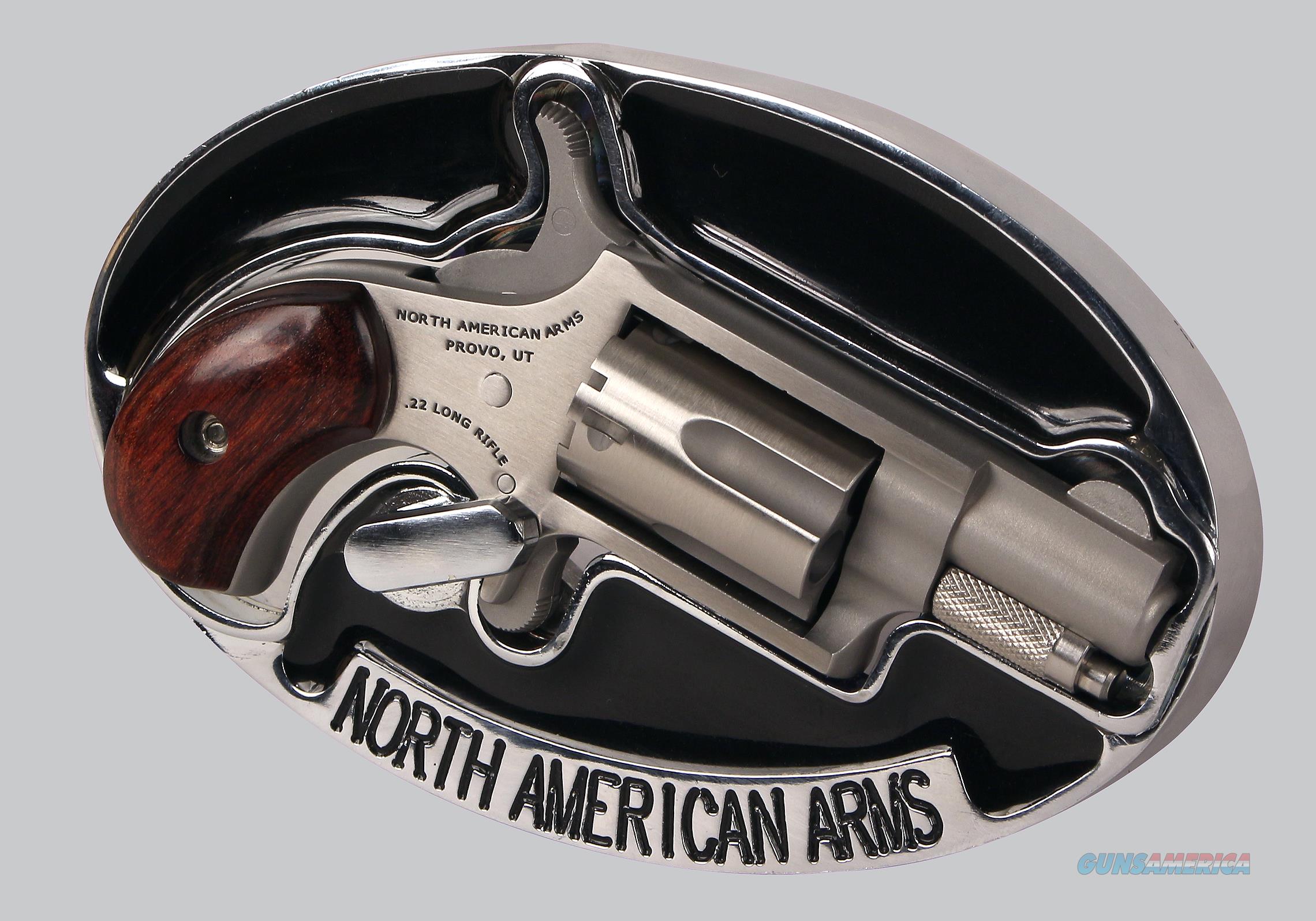 North American Arms Belt Buckle Holster (BBS-L) - Concealed Carry For .22 LR Mini-Revolver, Black