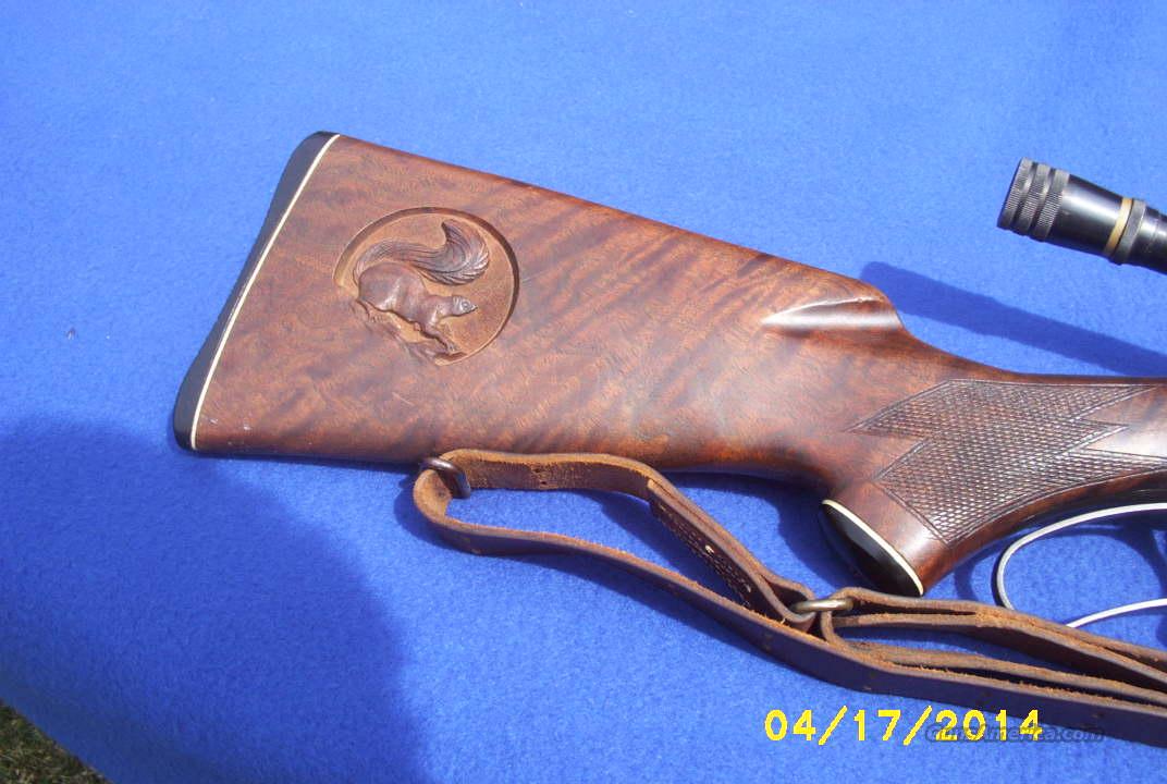 Marlin rifle butt stock has squirrel stamp C365 