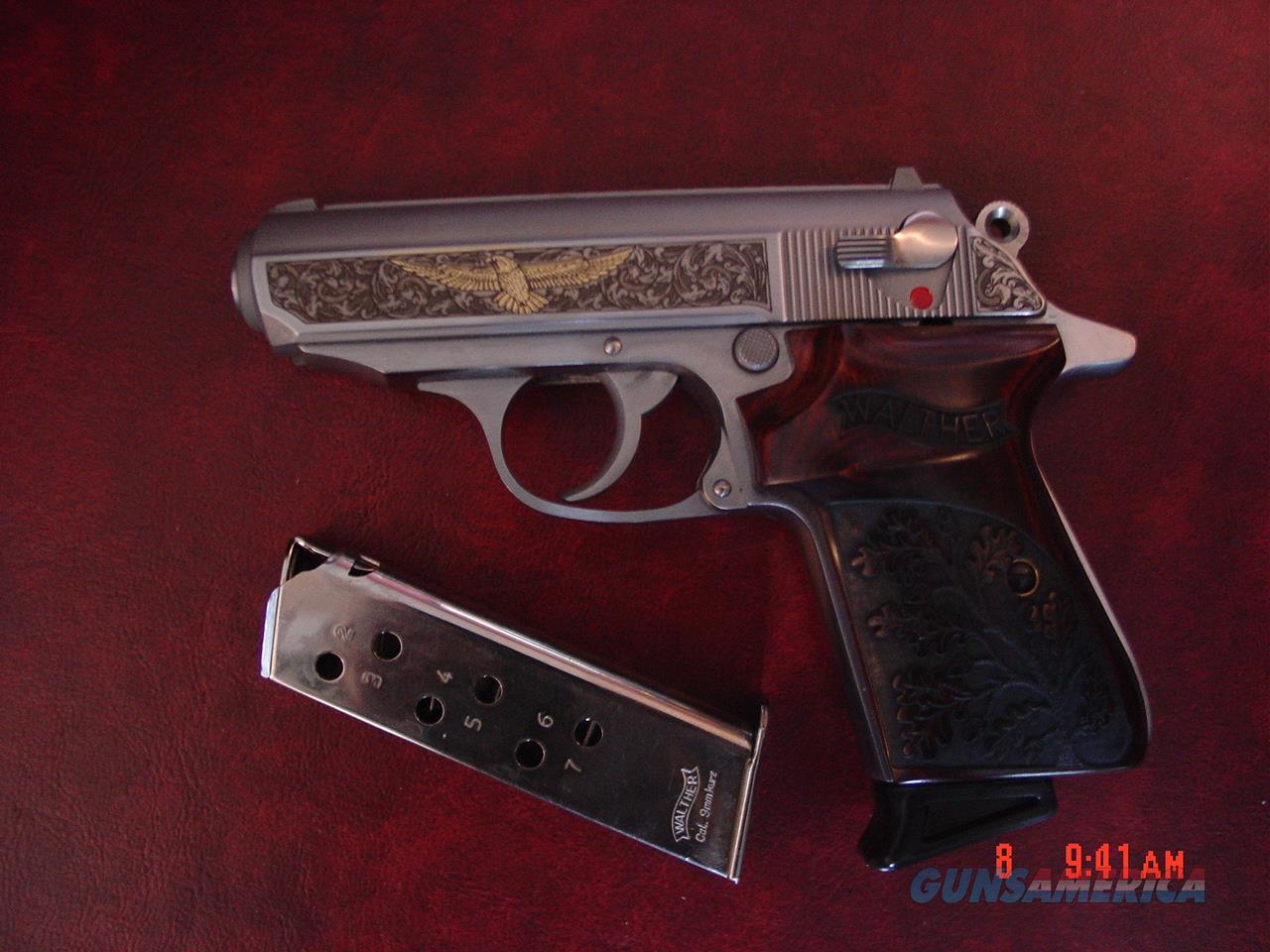 Walther PPK/S, 1 of 400 engraved with Gold American Eagle,380 auto