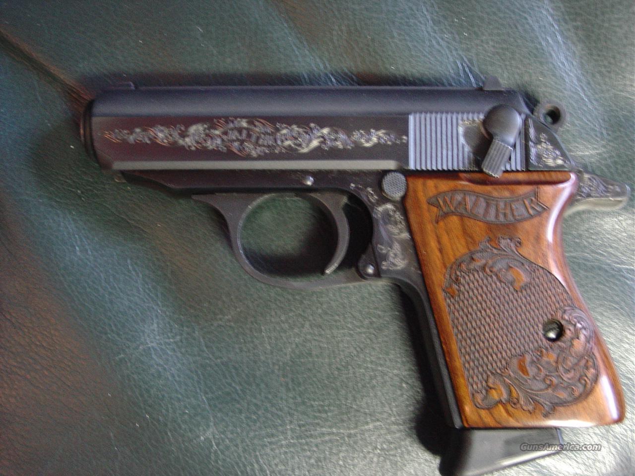 Walther PPK,380 auto,factory engraved,Ltd Edition,blue,beautiful Laser