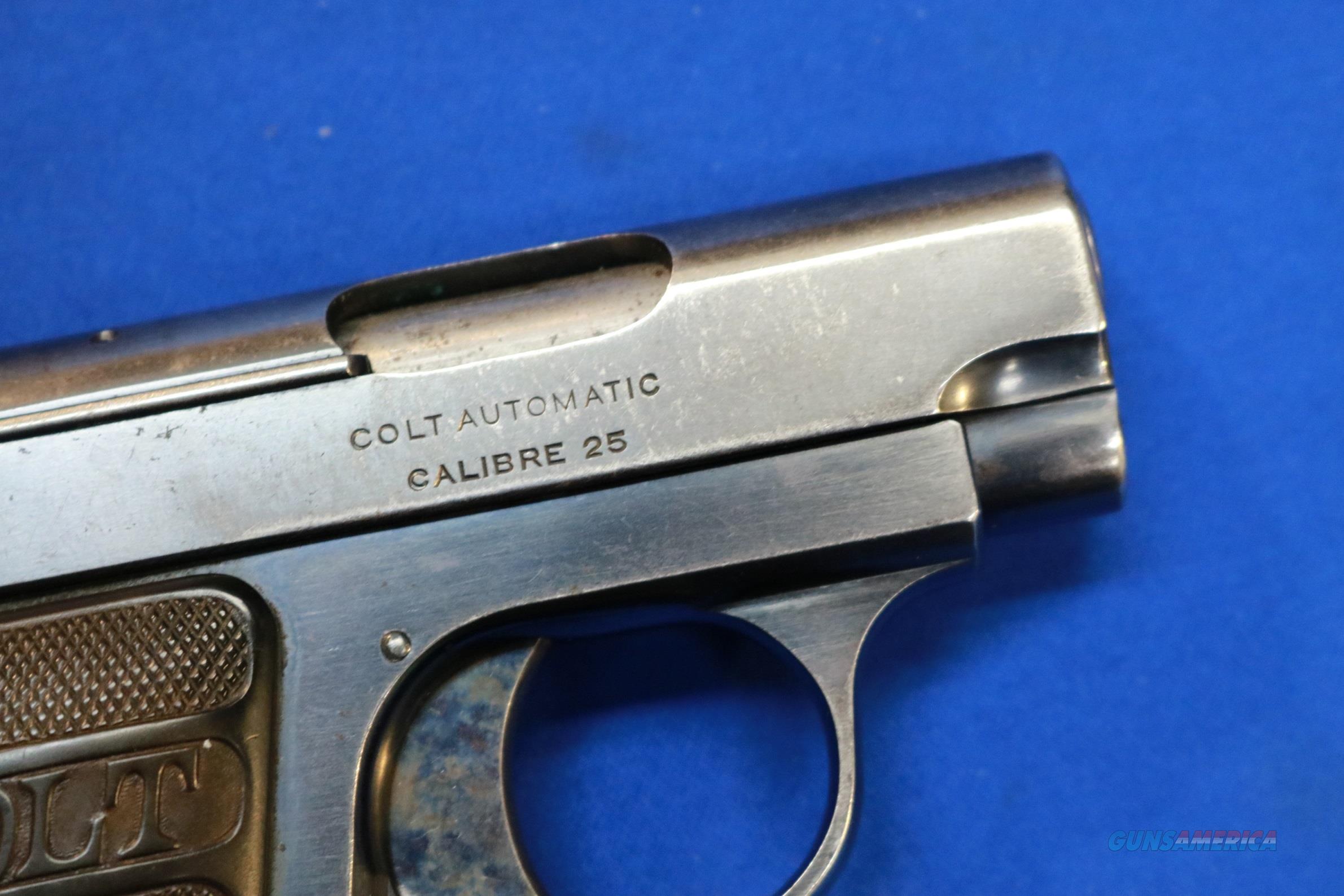 COLT 1908 POCKET HAMMERLESS .25 ACP... for sale at 907273626