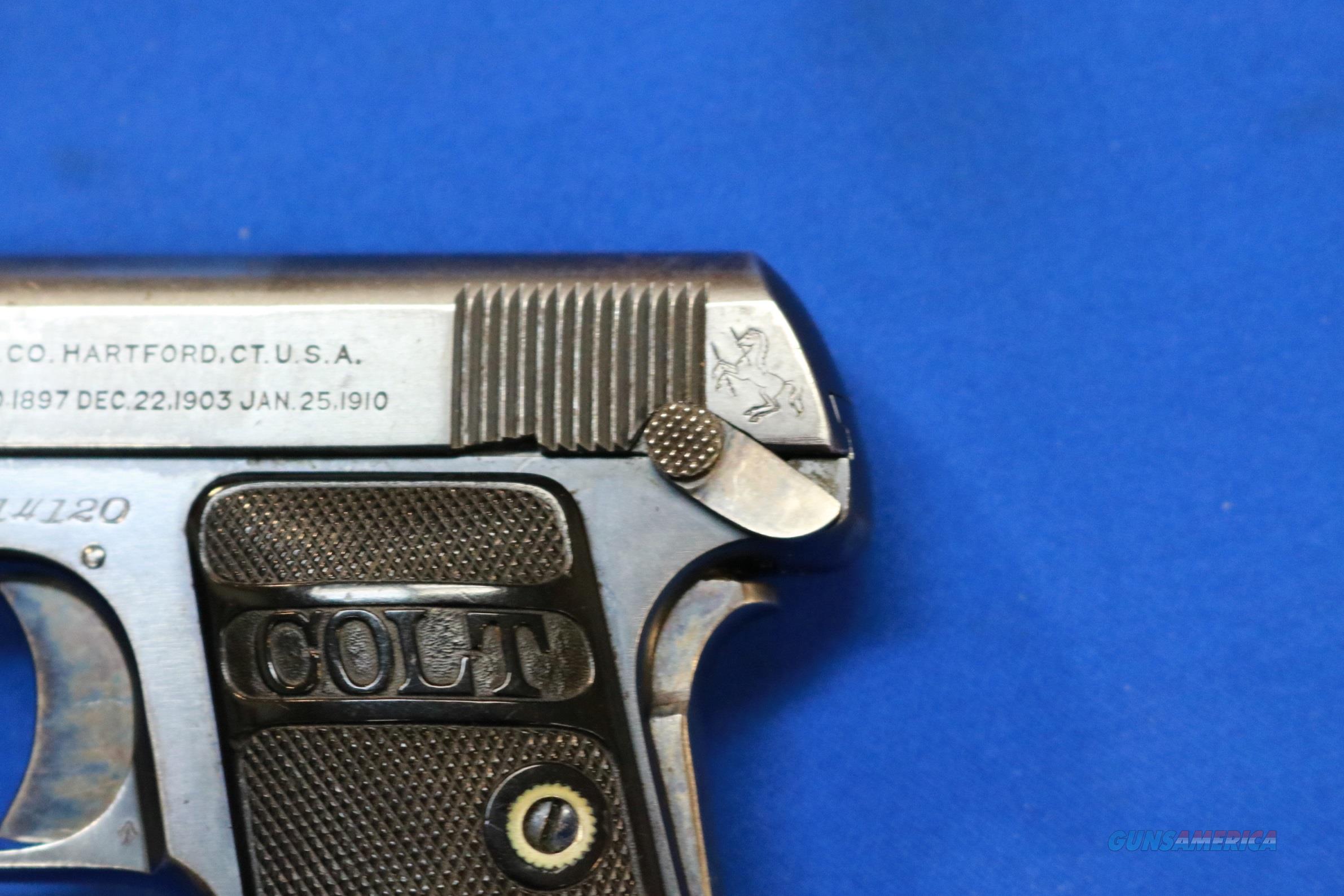 COLT 1908 POCKET HAMMERLESS .25 ACP... for sale at 907273626