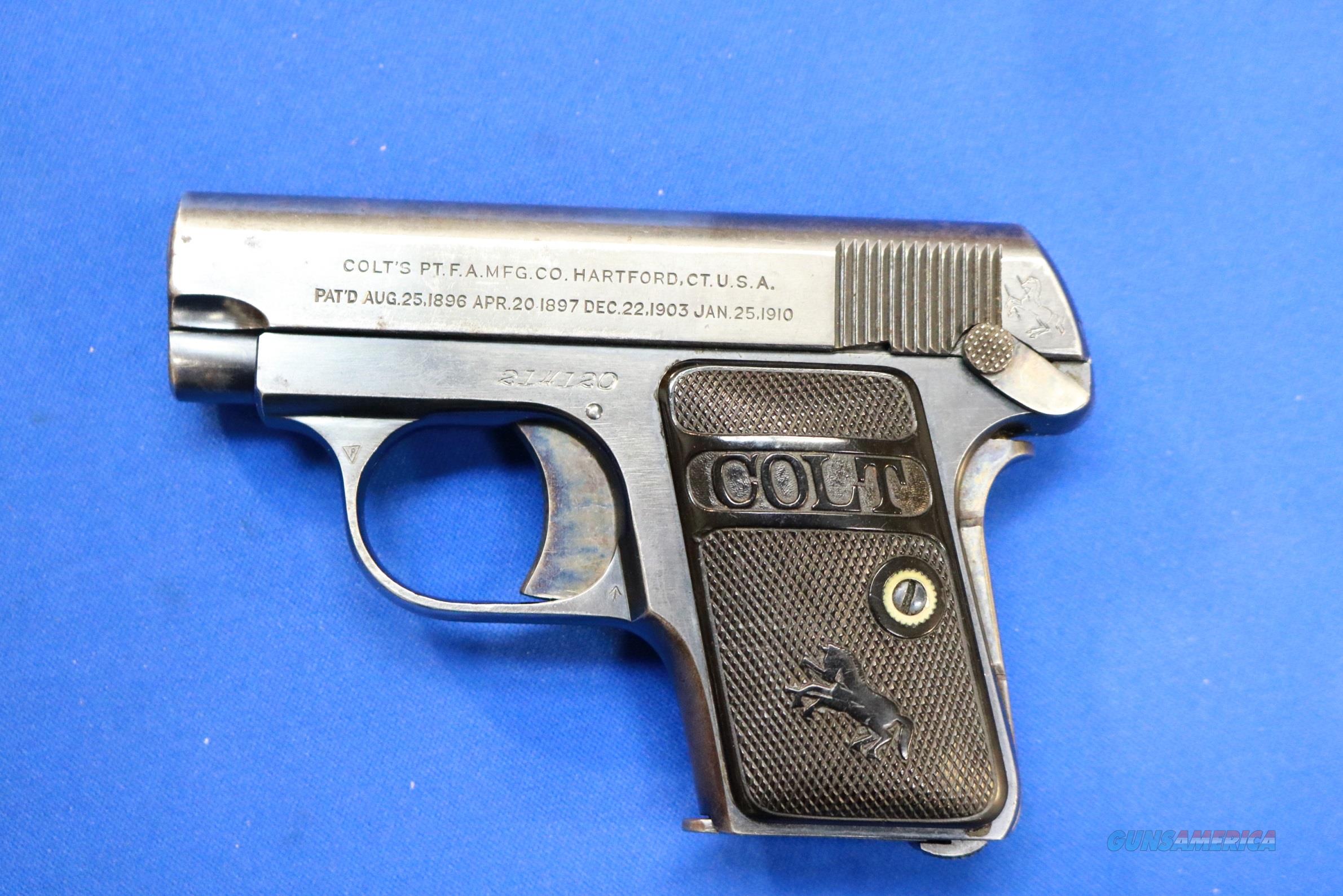 COLT 1908 POCKET HAMMERLESS .25 ACP w/HOLSTER for sale