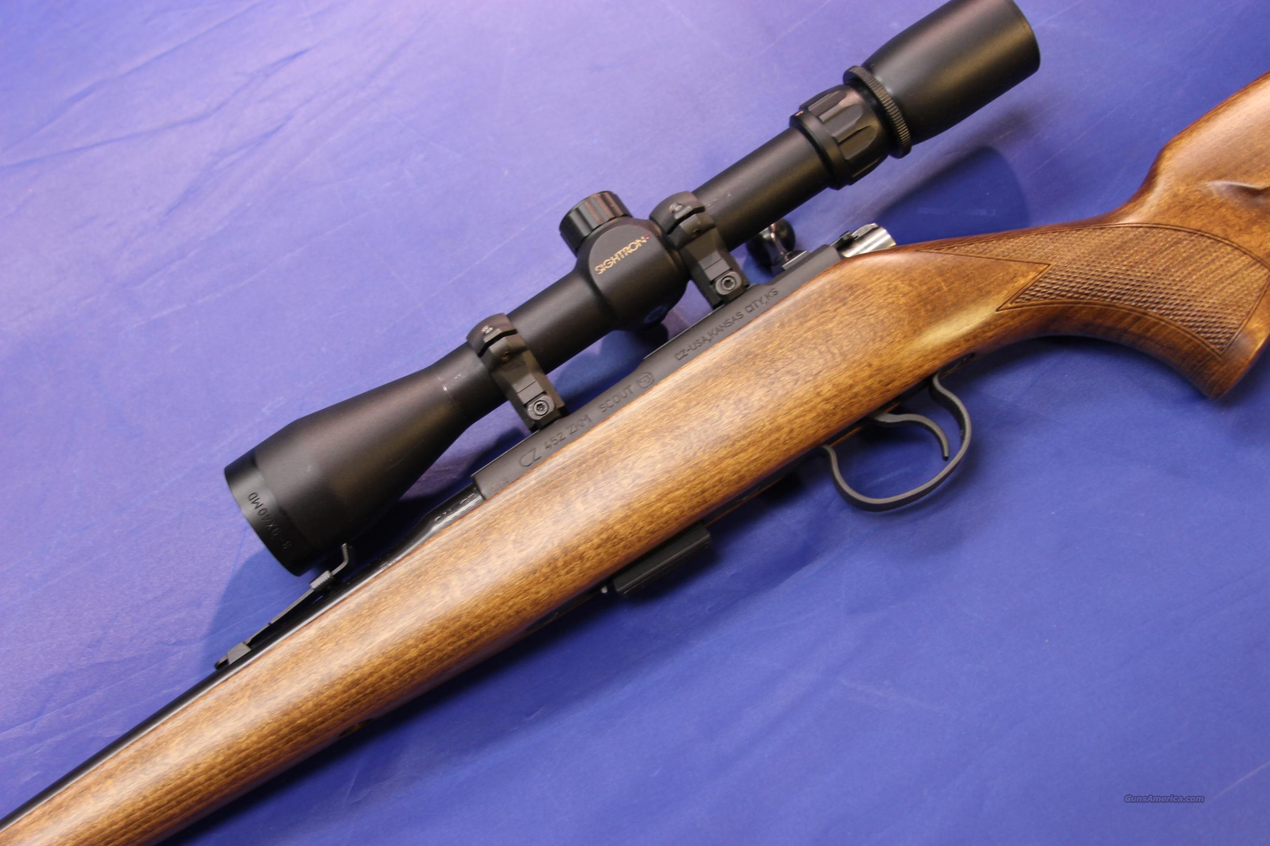CZ 452 ZKM SCOUT .22 LR w/ 2 STOCKS... for sale at