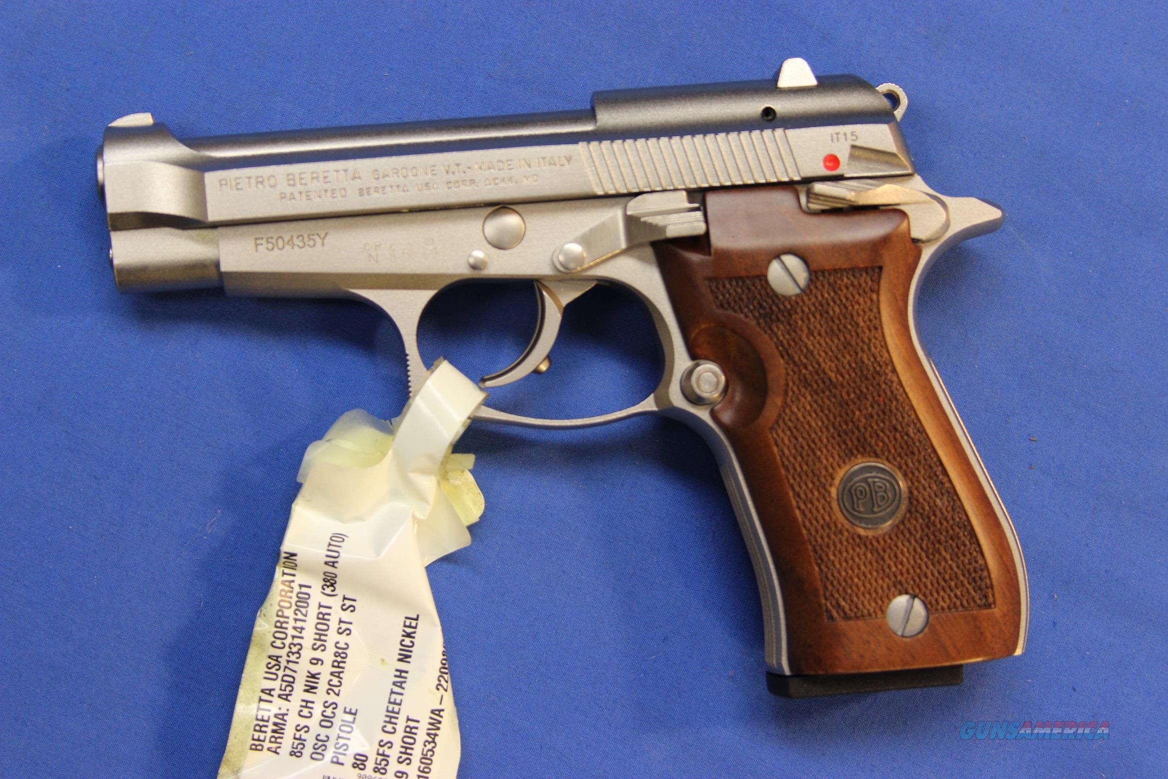 BERETTA 85 FS CHEETAH NICKEL .380 A... for sale at