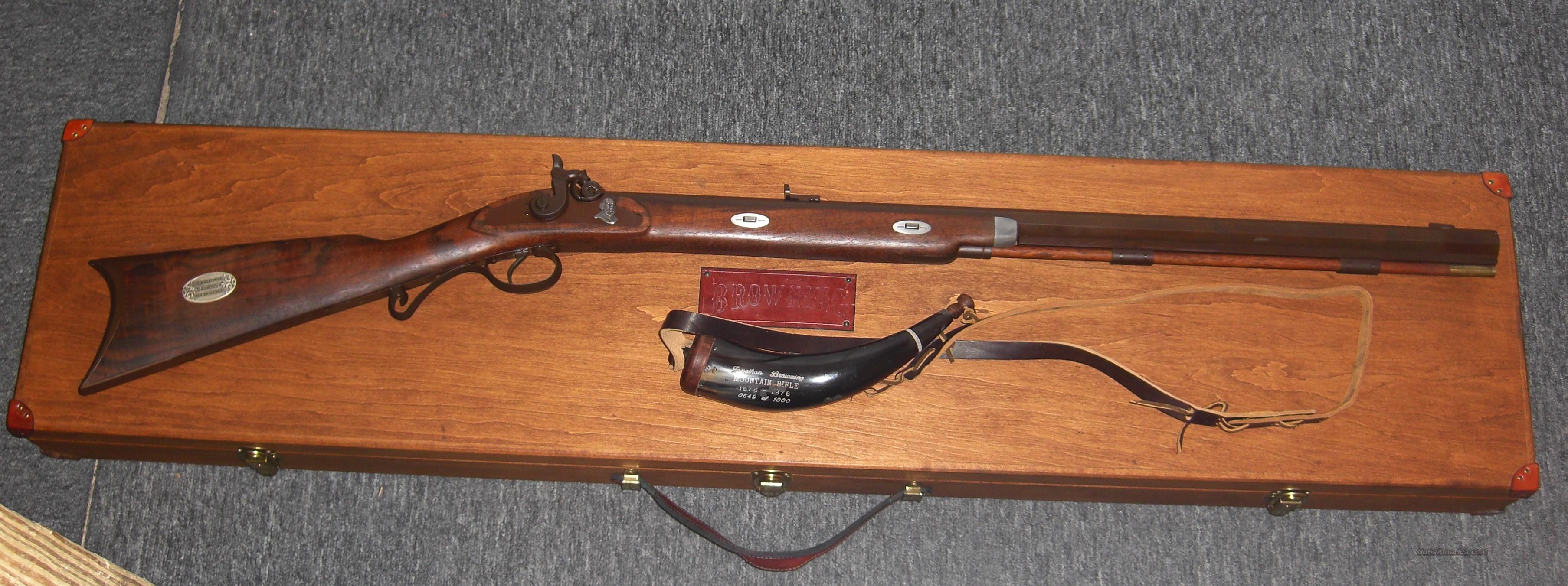 Jonathan Browning Mountain Rifle commemorative for sale