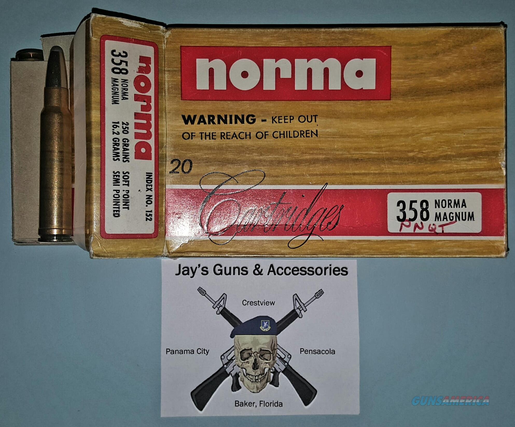 .358 Norma Magnum Ammo for sale at 977200452