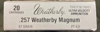 .257Weatherby Mag 87 Grain PT-EX (box of 20)