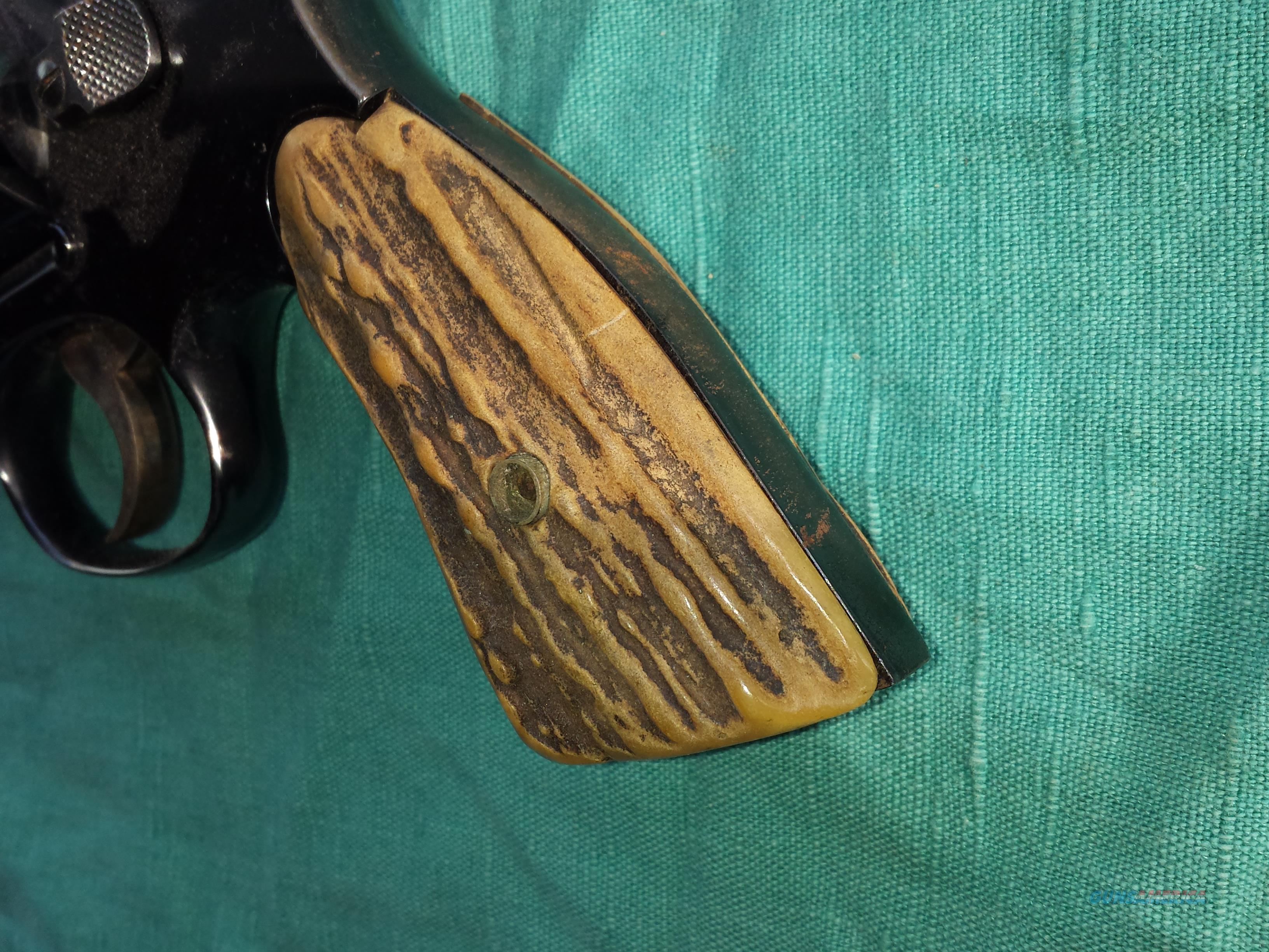 S&W MODEL 10 K FRAME VINTAGE STAG GRIPS for sale