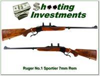 Ruger No.1 Sporter Red Pad near new 7mm Rem XX Wood!