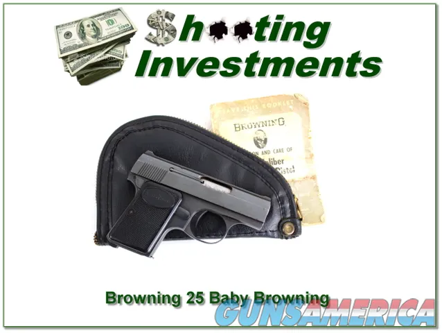 Baby Browning 25 ACP in pouch with manual