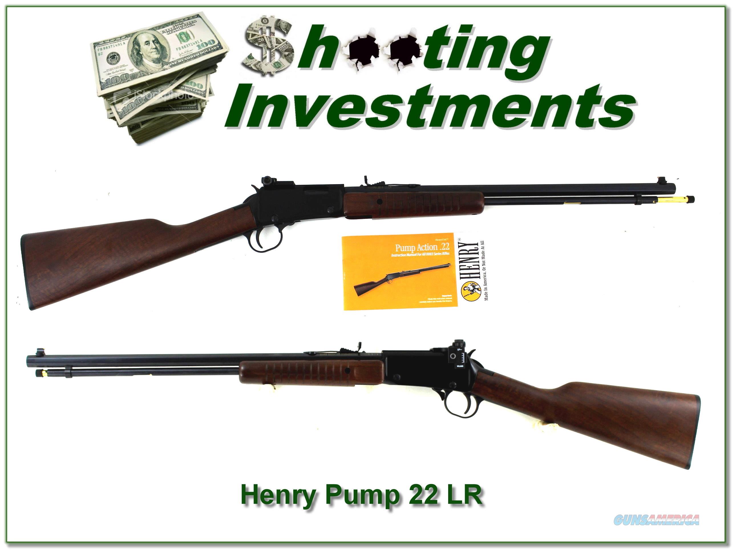 Henry Pump 22LR 20in Oct barrel Lik... for sale at