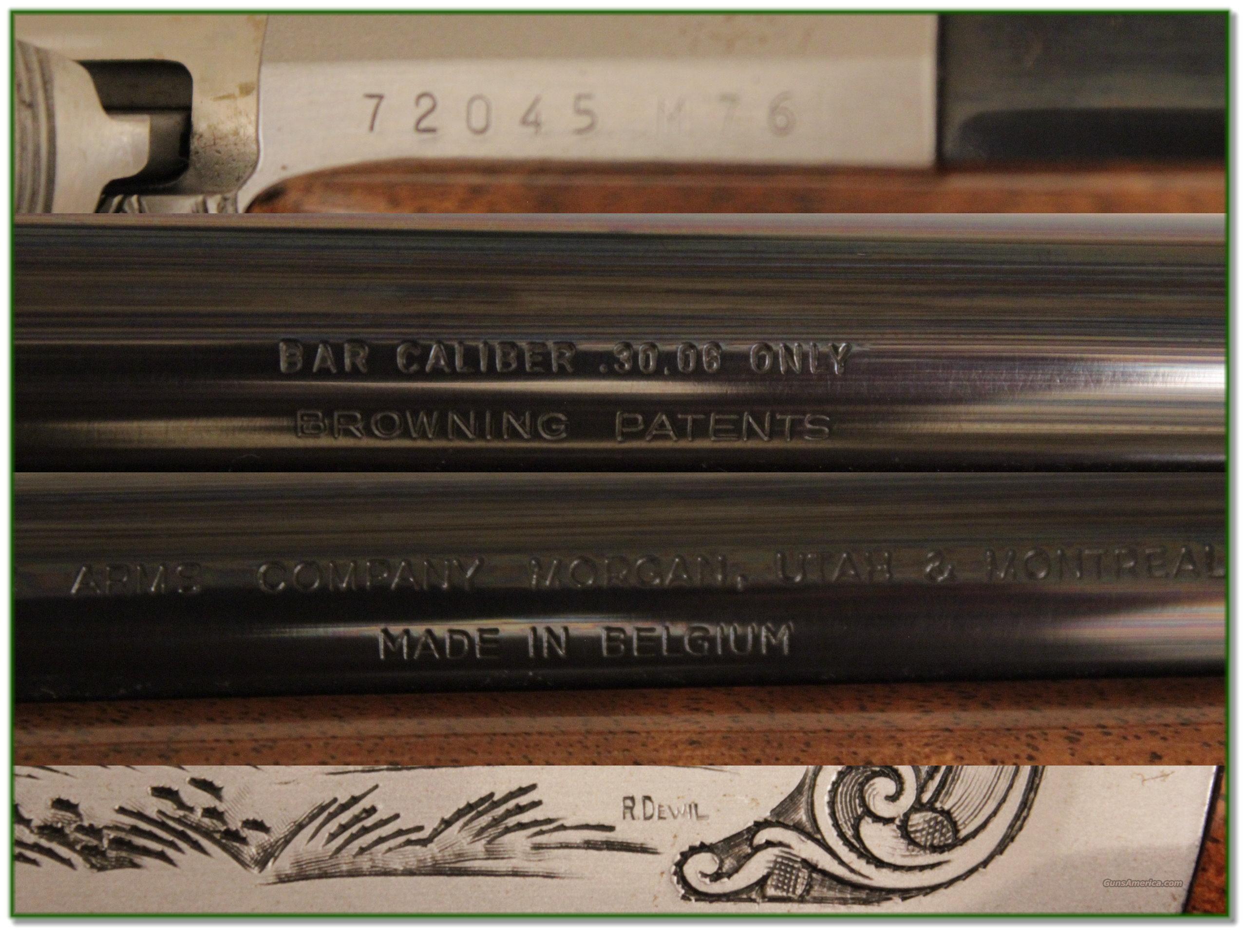 Browning BAR Grade 4 Belgium 3006 for sale at 950356777