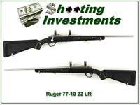 Ruger 77/22 22 LR Skeleton Zytel stock Green Inserts!