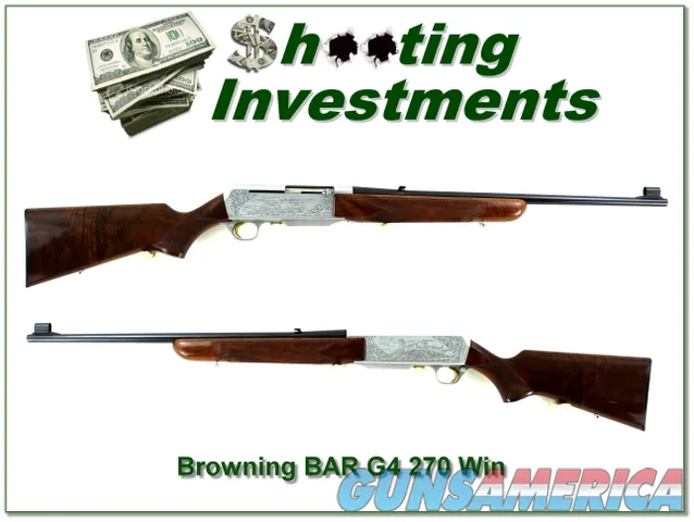 Browning BAR Grade 4 1977 Belgium made Hand Engraved signed 270 Win MINT!