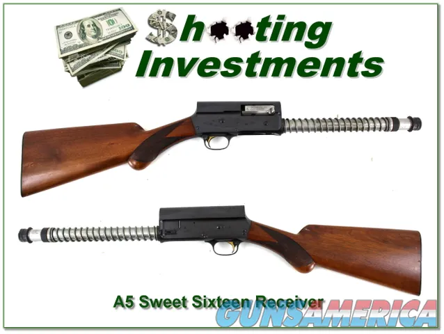 Browning A5 Sweet Sixteen Receiver and stock Belgium 1957 made