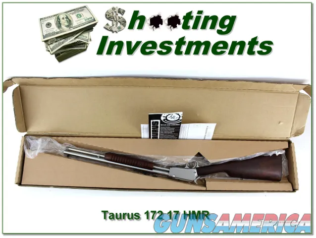 Taurus Model 172 stainless 17 HMR unfired in box!