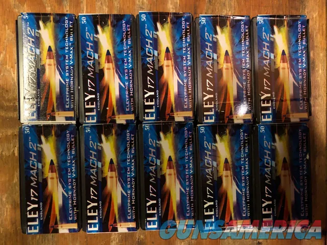 Eley 17 Mach2  10 sealed boxes500 rounds