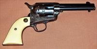 Colt 1st Generation Single Action Army SAA 4.75” Frontier Six Shooter c. 1907 w/Ivory Grips & Holster