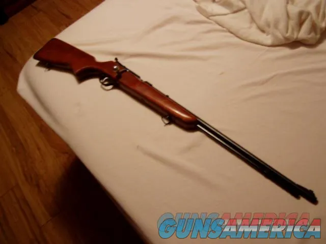 Marlin 81DL for sale chambered in .22 S, L, LR caliber. The barrel length is 24 inches long and it is a tube-fed bolt action. The bluing on the barrel is in great shape with a couple of tiny blemishes and a nice rear peep sight...GOLD BEAD 