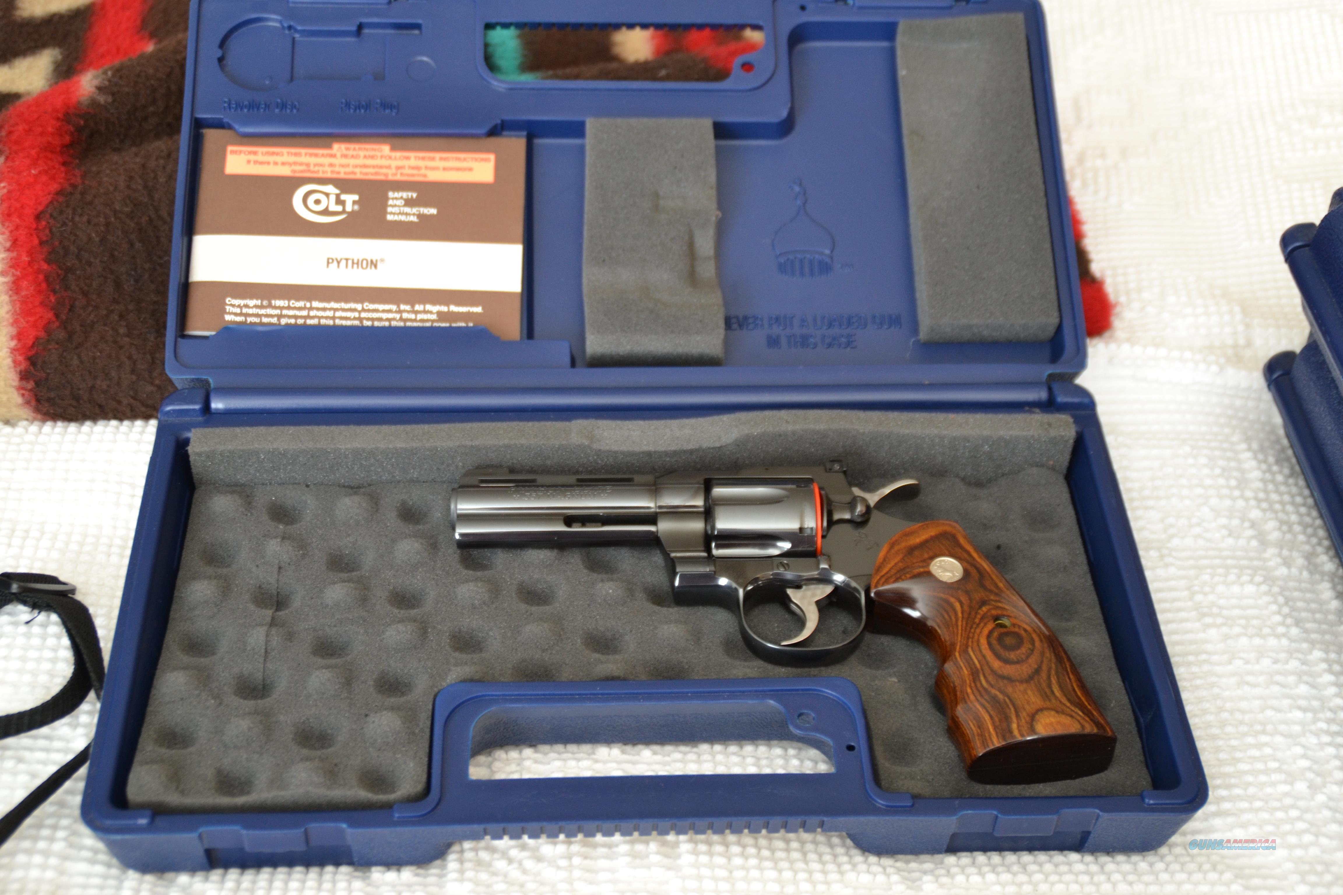 Colt Python Elite Blue 4 Inch for sale at Gunsamerica.com: 970235752