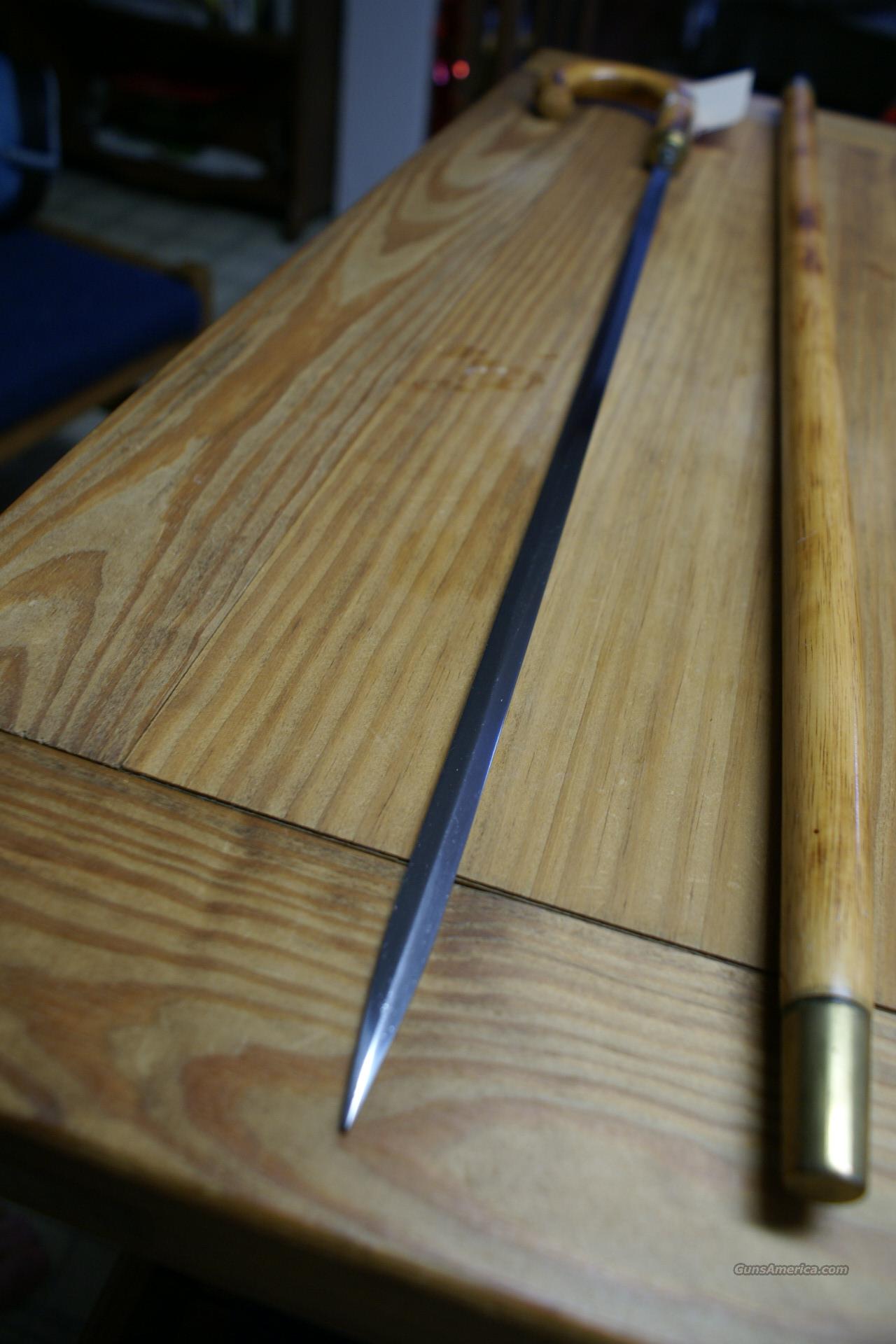 WALKING CANE/KNIFE & RED SAMURAI SW... for sale at