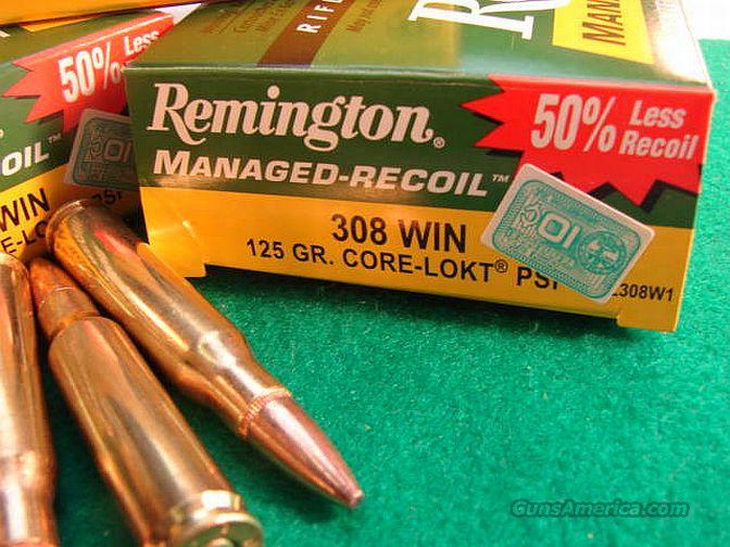Ammo .308 Reduced Recoil Rem 125 P... for sale at 911806243