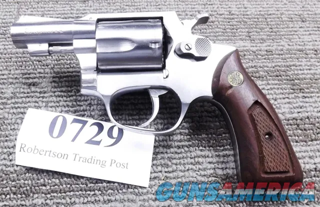 Rossi .38 Special Revolver model 88 Stainless Snub Revolver Interarms Import 1990 Excellent 2 1/4 inch Crowned Barrel Wood Grips 5 Shot 