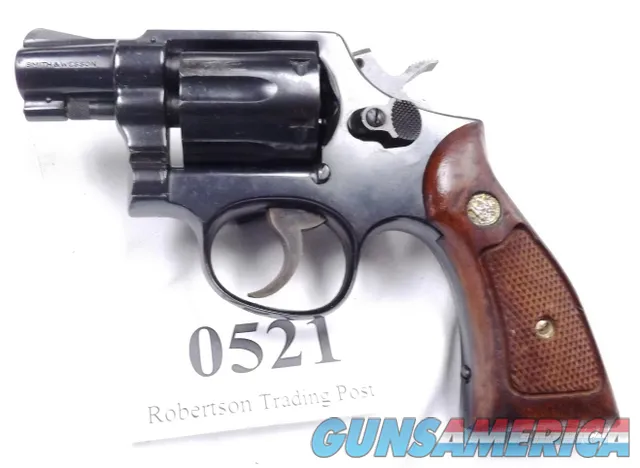 Smith & Wesson .38 Special model 10-5 Blue 2 inch Square Butt Magna Grips Tapered 1970 Production Bangor Punta Pinned Barrel Snub Revolver C&R CA OK