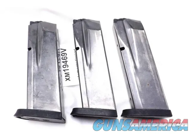 3 Smith & Wesson M&P 45 Factory 10 Shot Magazines 19469 .45 ACP Full Size Pistols, LE Issue but CA Compliant, VG Condition $17.90 each & Free Ship 1st Class