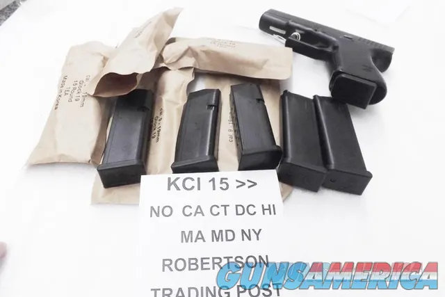 Glock 19 Magazines 9mm KCI 15 Shot Free Falling Steel Inner Liner 4th Generation OK New Fits models 19 26 Buy 3, and shipping is free! 