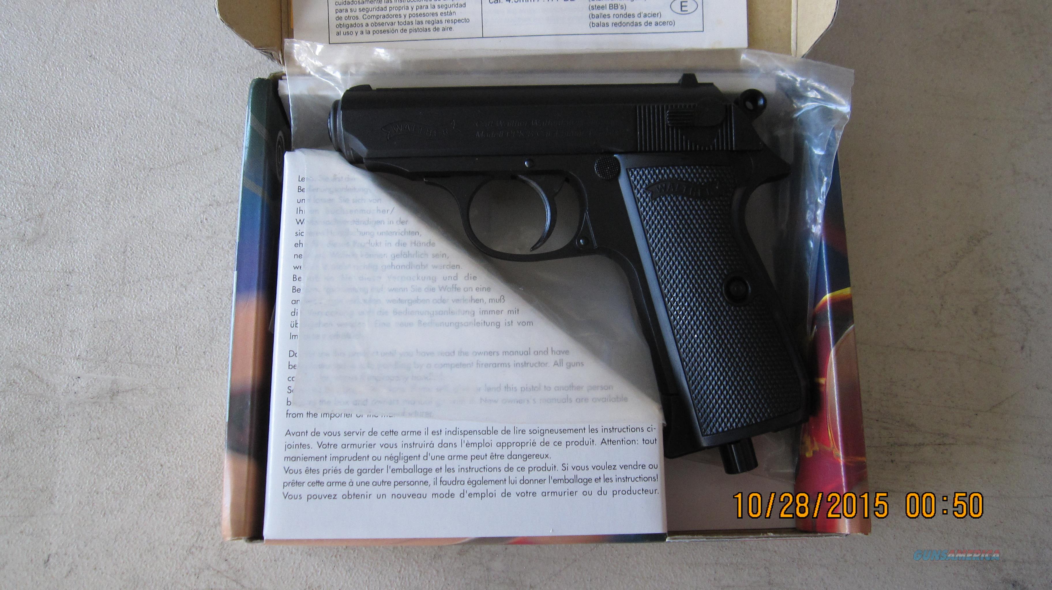 Walther PPK/S CO2 .177 BB Pistol NIB Interarms Non-Guns > Air