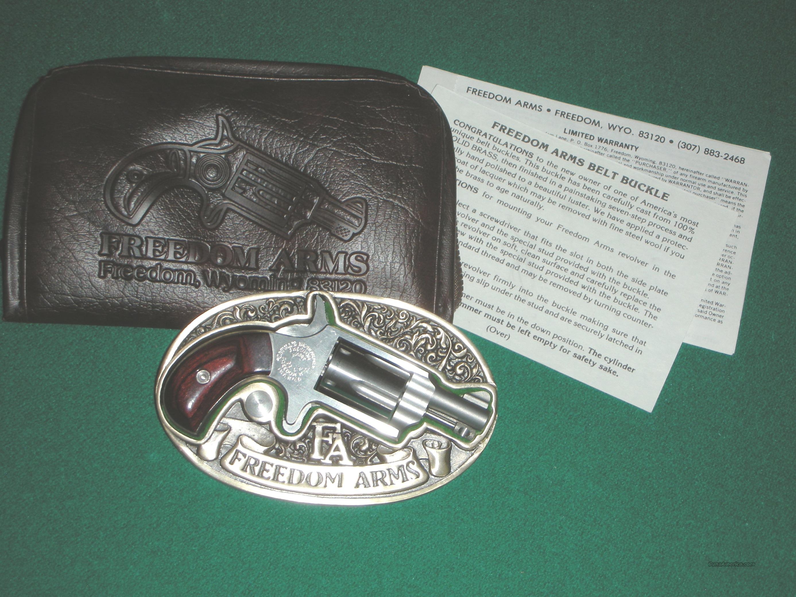 FREEDOM ARMS BELT BUCKLE WITH POPO... for sale at