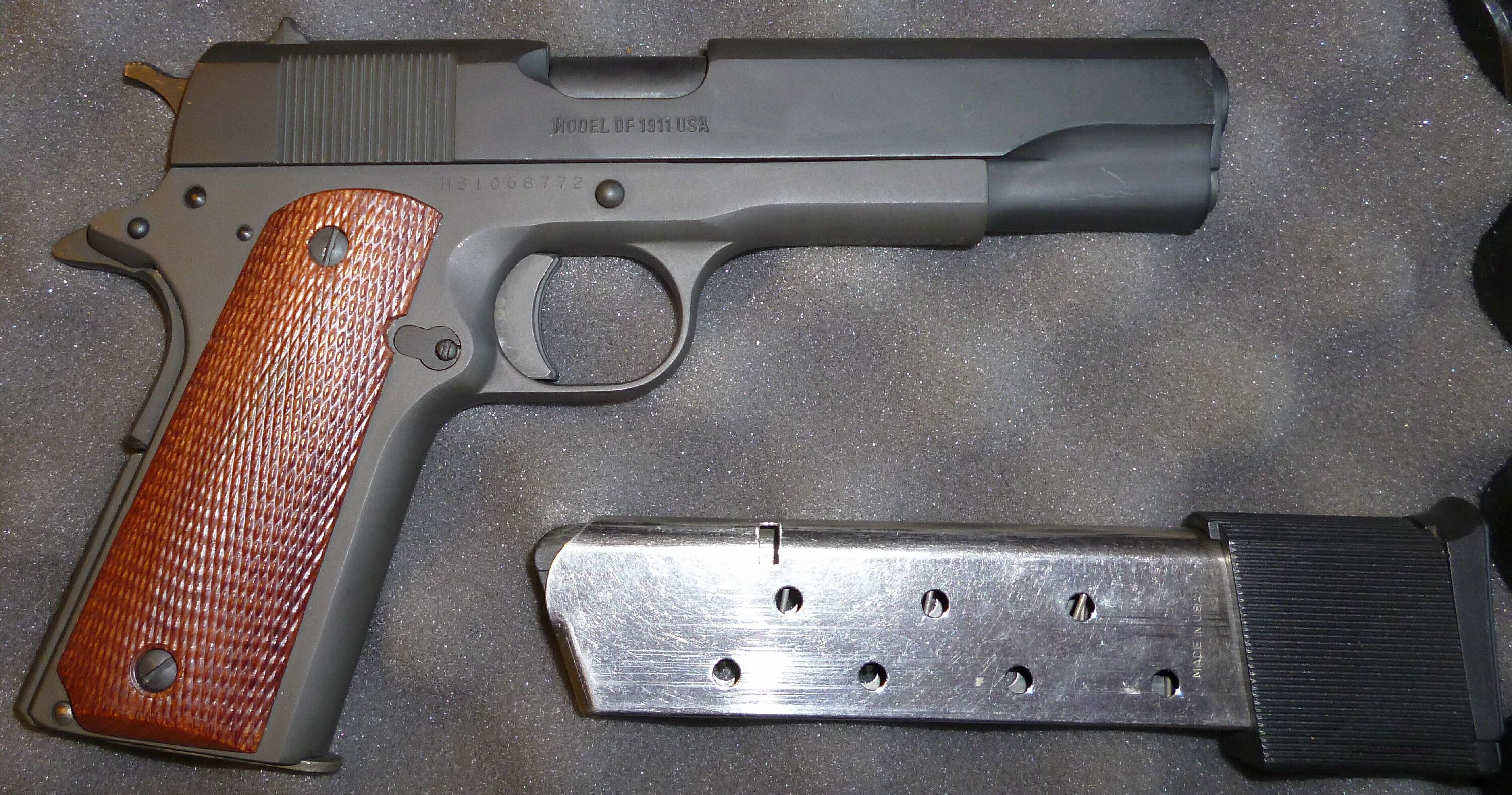 MODEL 1911 .45 ACP + EXTENDED CLIP FREE SHIPP... for sale