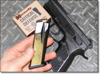 12 rounds of .40 S&W is enough punch for most duty environments, and the P-07 does come with one extra magazine.