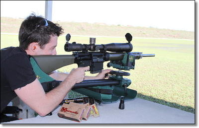 Our resident US Army Sniper Ben Becker did the accuracy testing with the AR-10 and he had some interesting results.