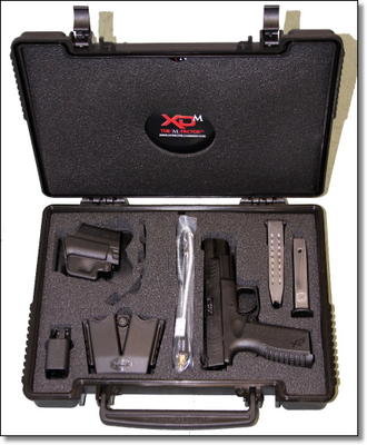 This XD(M) comes with all of the standard case candy of the XD(M) line, including a holster, magazine holster, extra 19 round magazine and grip inserts for different sized hands. 